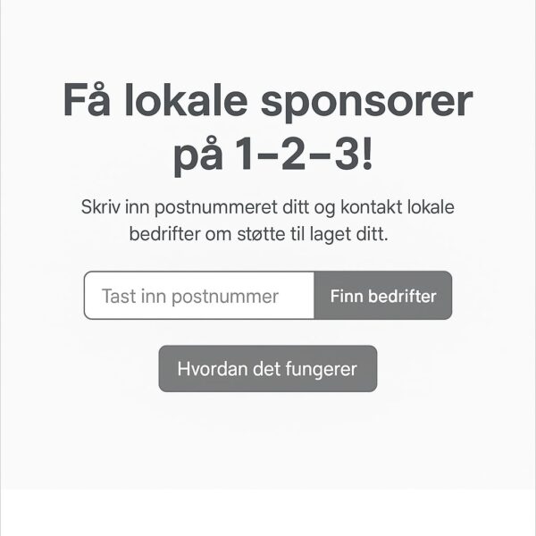 Få lokale sponsorer på 1,2,3